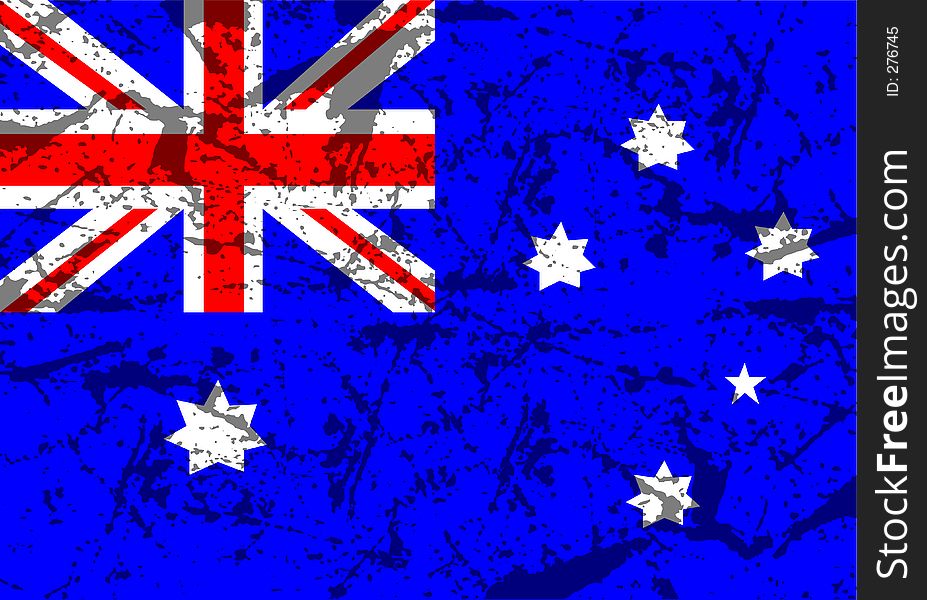 Grunge Australian flag