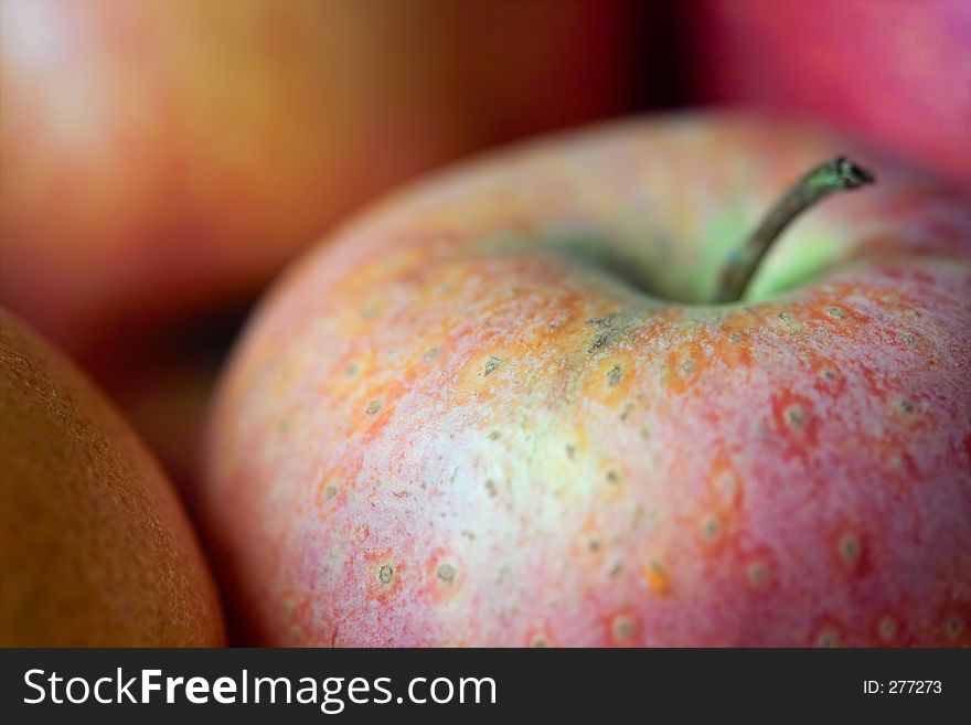 Red apple with shallow DOF