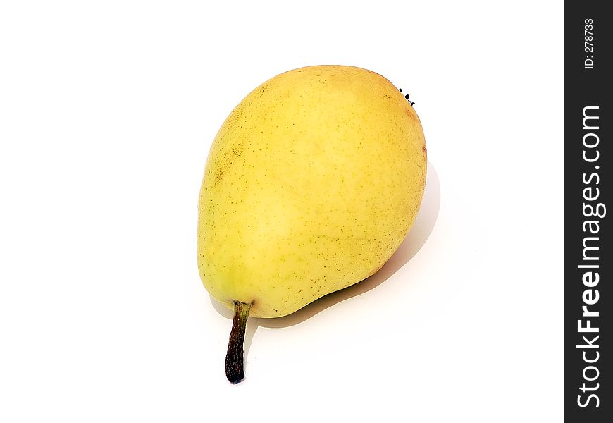 Closeup shot of a pear