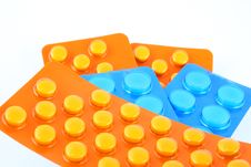 Blue And Orange Tablets Royalty Free Stock Photo Blue And Orange Tablets Royalty Free Stock Photo