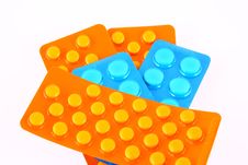 Blue And Orange Tablets Royalty Free Stock Photo Blue And Orange Tablets Royalty Free Stock Photo