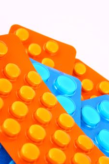 Blue And Orange Tablets Royalty Free Stock Photos Blue And Orange Tablets Royalty Free Stock Photos