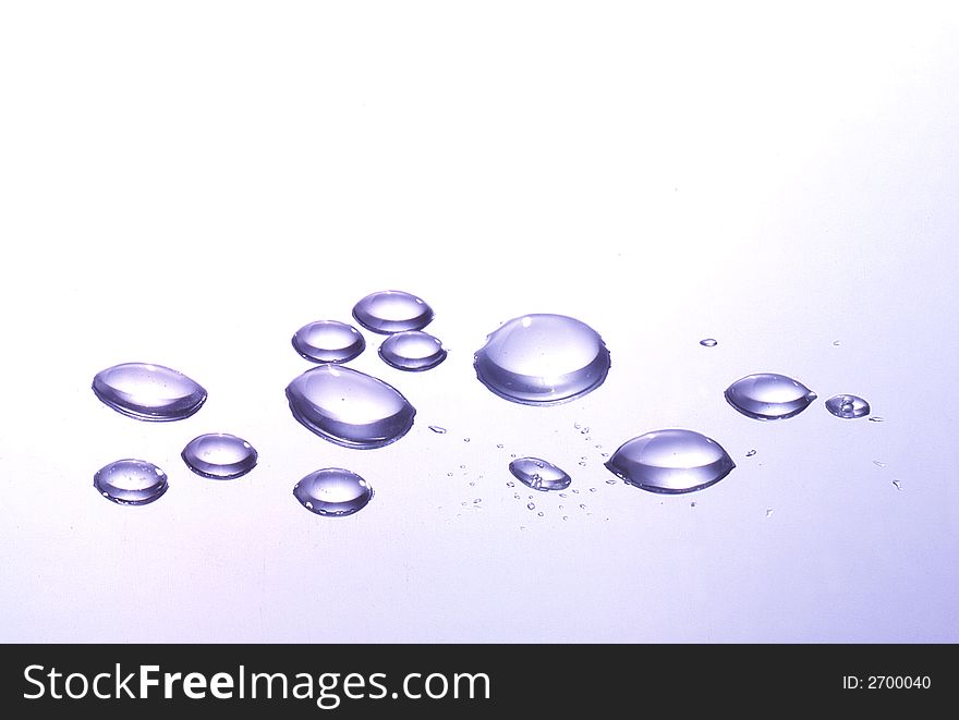 Clean waterdrops on metal background. Clean waterdrops on metal background