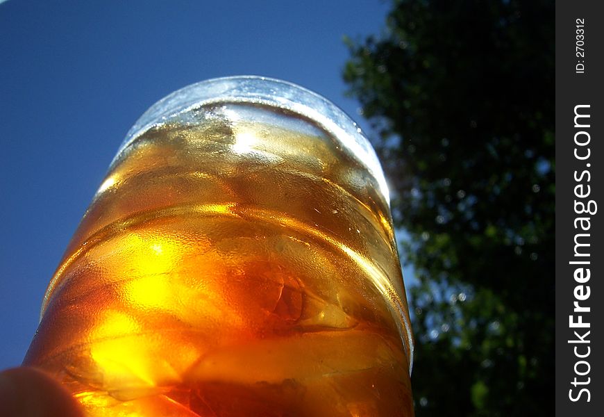 Iced tea in the sun