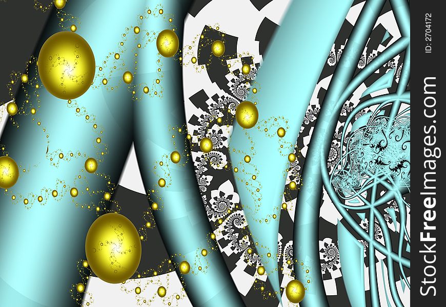 Interesting composition of fractal art