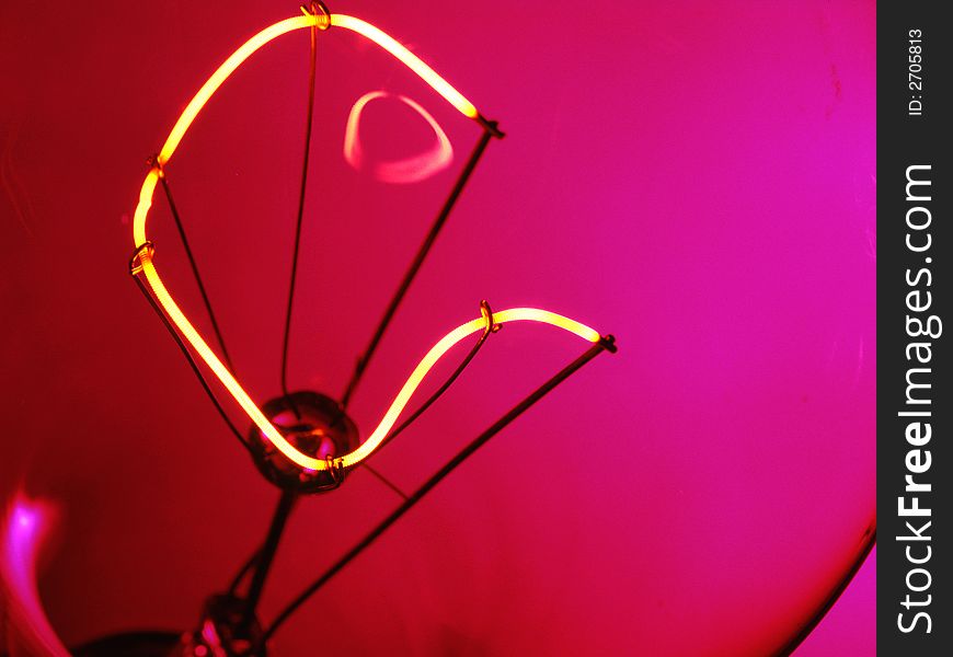 Bulb costing on a red background