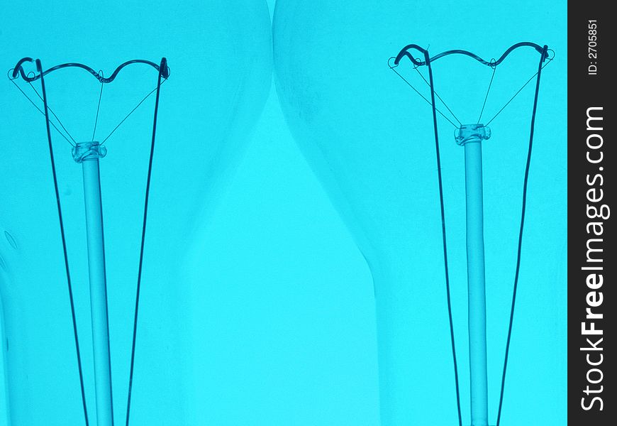 Bulb costing on a blue background