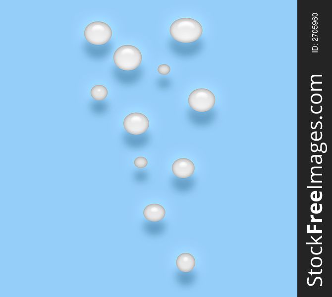 Tiny white bubbles floating on blue background. Tiny white bubbles floating on blue background