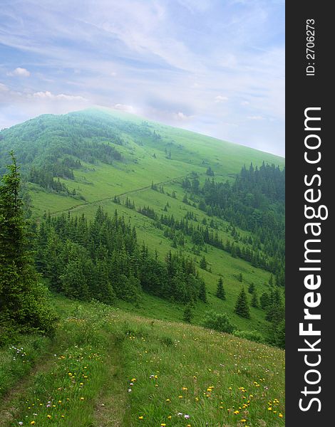 Carpathian mountains landscape views at summer time. Carpathian mountains landscape views at summer time