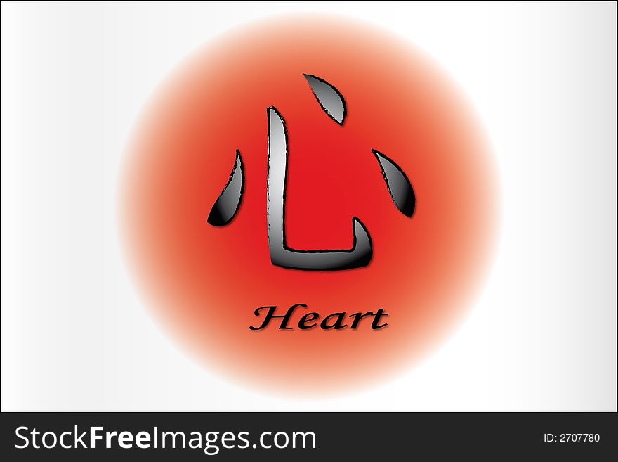 An ideogram that represent the heart