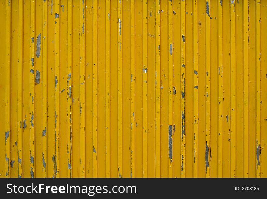 Yellow old shabby iron background