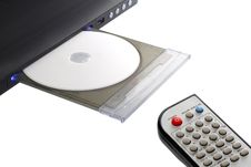 Dvd Player With Remote Control Stock Image