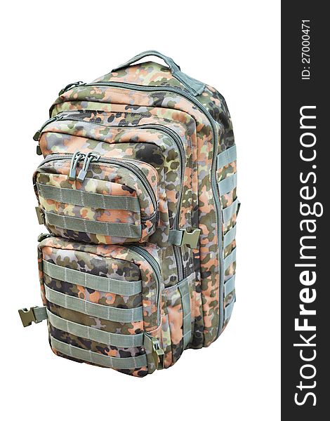 Camouflage Backpack Isolated