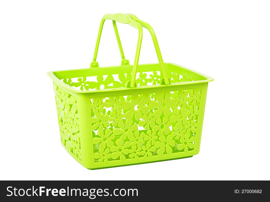 Shopping Basket - Isolated On White