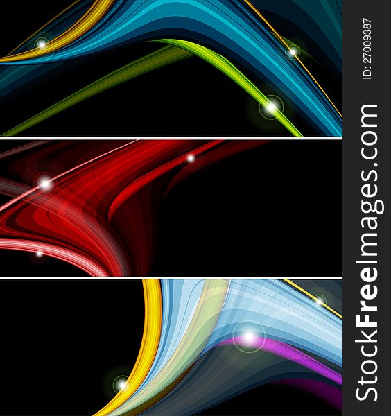 Bright vector backgrounds set with copy space. eps10. Bright vector backgrounds set with copy space. eps10