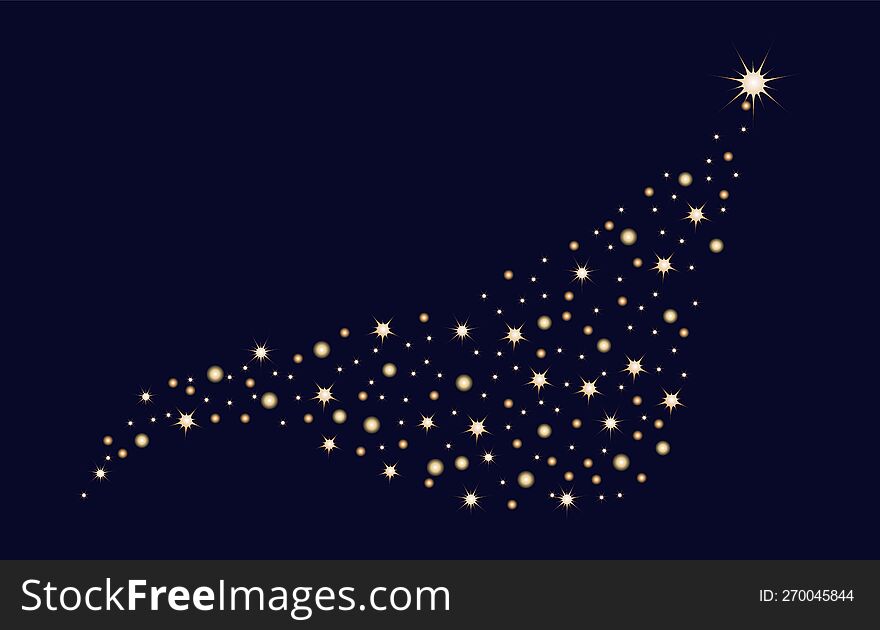 Luxurious Festive Flickering Of Light, Festive Lights, The Glow Of Stars, The Flight Of A Comet