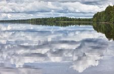 Smooth Surface Of The Lake Royalty Free Stock Photos