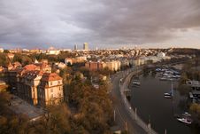 Prague Waterfront Stock Images