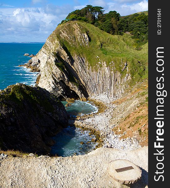 Stair Hole Next To Lulworth Cove Dorset England