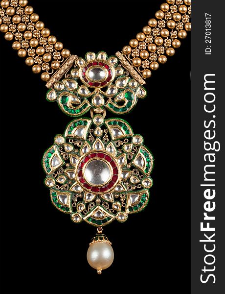 Close Up Of Diamond Necklace