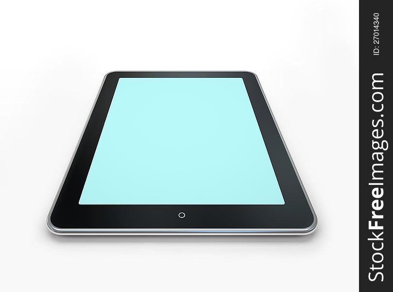 Сomputer tablet isolated on white background illustration