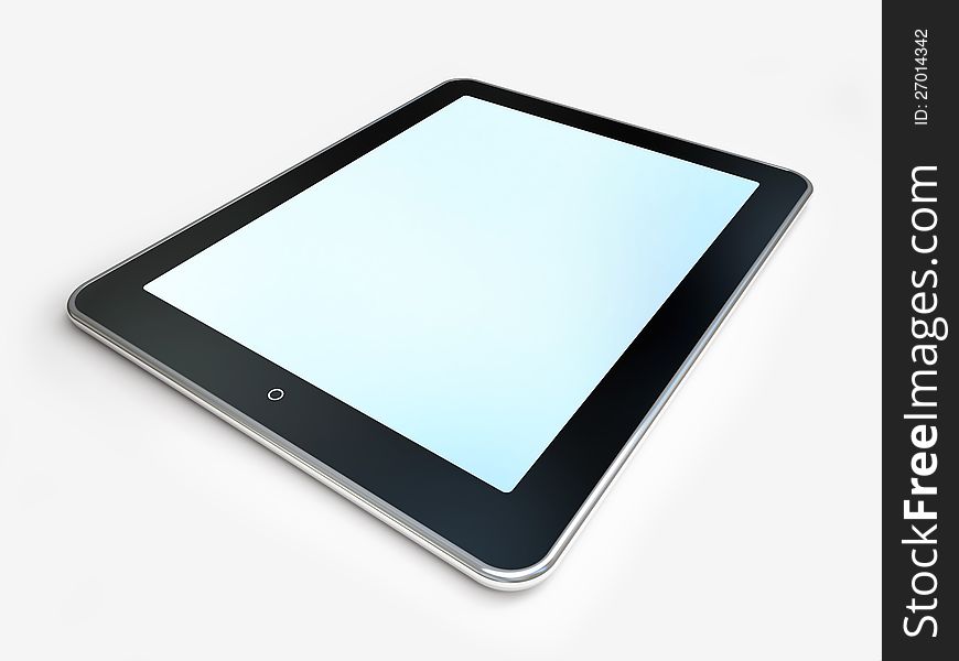 Ð¡omputer tablet isolated on white background illustration