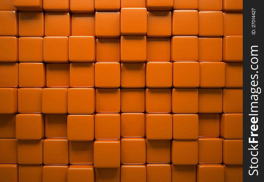 Abstract pattern of  square orange pieces illustration