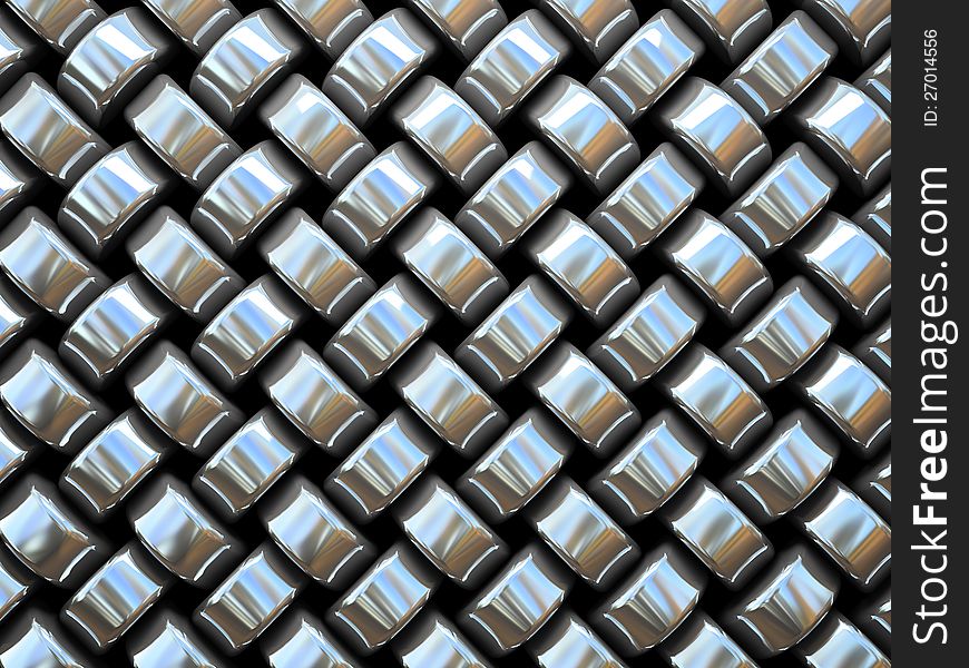Abstract pattern of metal weaving pieces illustration