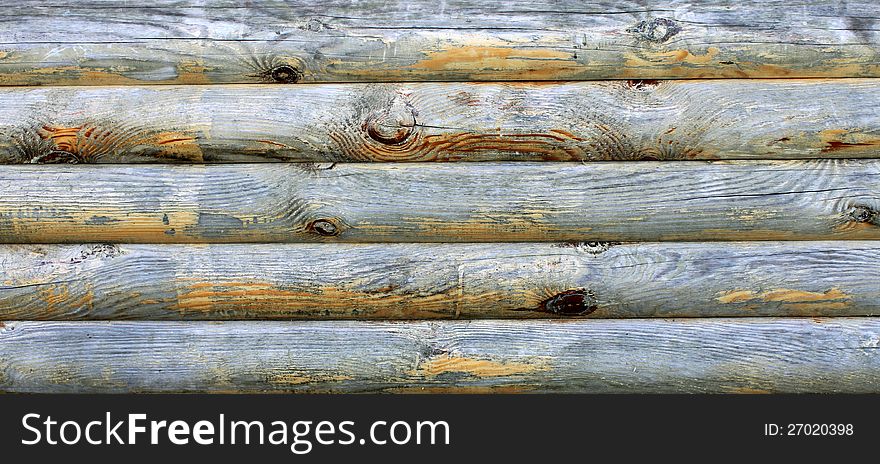 Wooden Logs With Natural Pattern Background