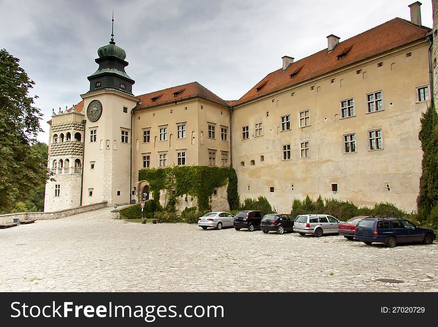 Old beauty Palace in Pieskowa Skala - Poland.