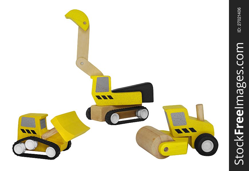 Group of wooden construction toys. Group of wooden construction toys