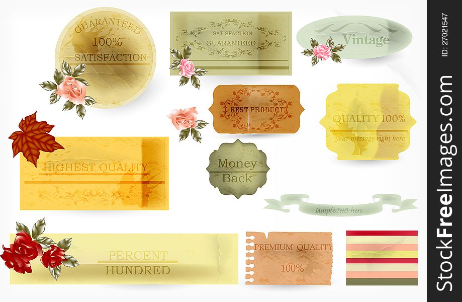 Collection of vintage labels high and best quality. Collection of vintage labels high and best quality