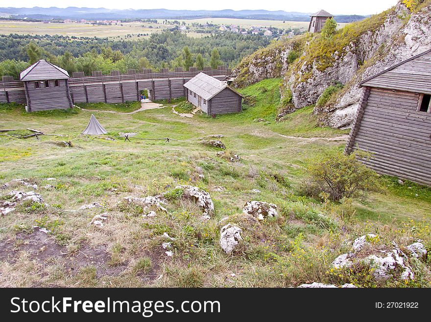 Old settlement on Birow mountain near Ogrodzieniec - Poland, Silesia Region. Old settlement on Birow mountain near Ogrodzieniec - Poland, Silesia Region.