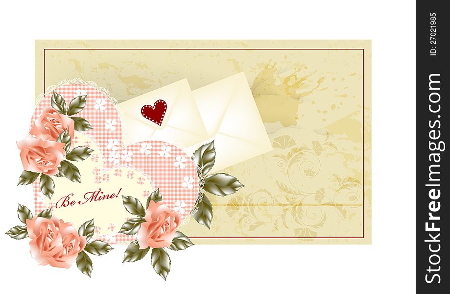 Valentine greeting card for your design. Valentine greeting card for your design