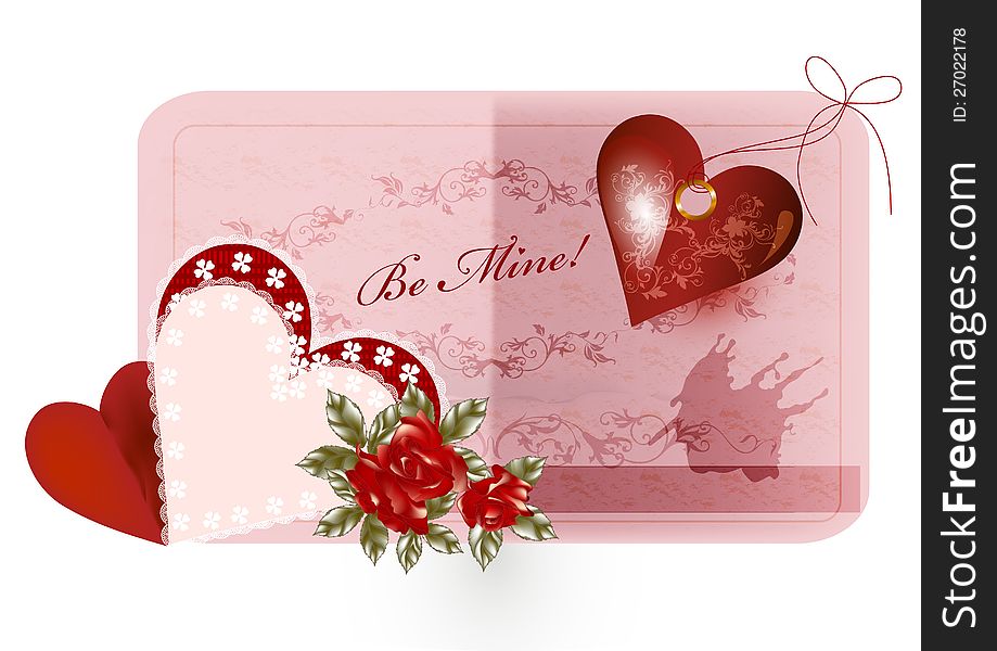 Valentine greeting card for your design. Valentine greeting card for your design