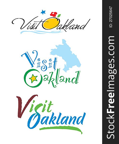 Graphic style of oakland logo. Graphic style of oakland logo
