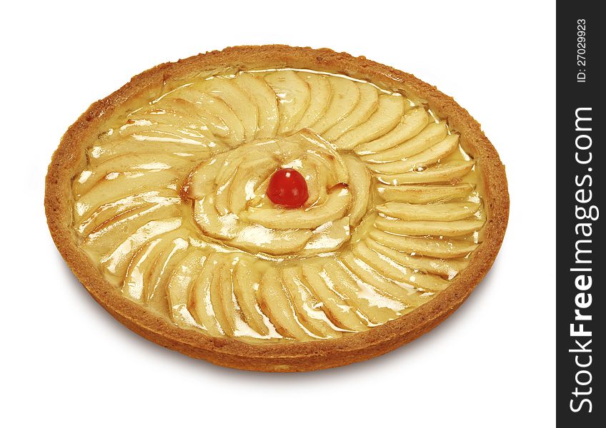 Apple pie  on white background