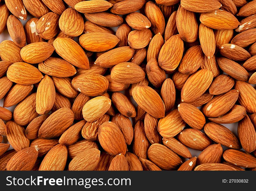 Full image close up of almonds
