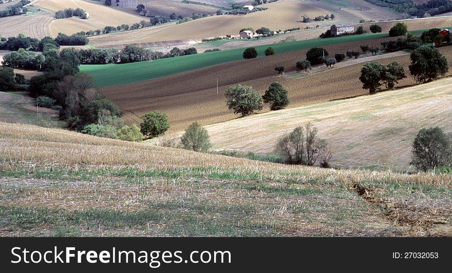 Agricultural land in val of Recanati. Marche region, Italy