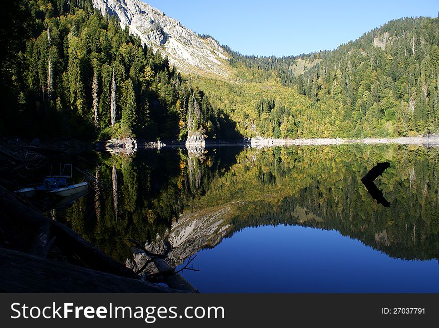 Reflection Of Mountains And Forests