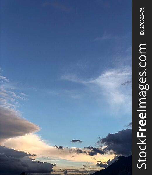 Clouds moving in the sky