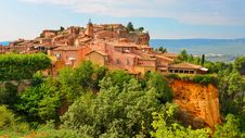 Roussillon Village Sunset View, Provence, France Royalty Free Stock Images Roussillon Village Sunset View, Provence, France Royalty Free Stock Images