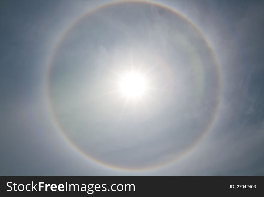Background Corona, ring around the sun in thailand
