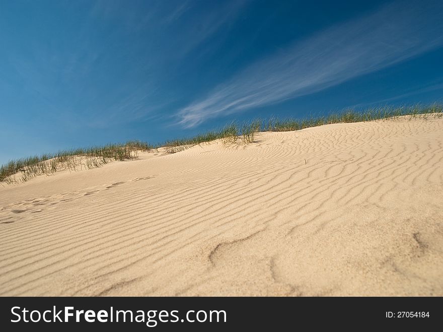 The Curonian spit make impression of the desert. The Curonian spit make impression of the desert.