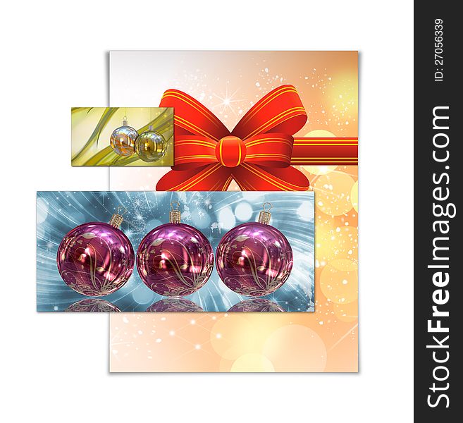 Background Christmas balls card illustration. Background Christmas balls card illustration