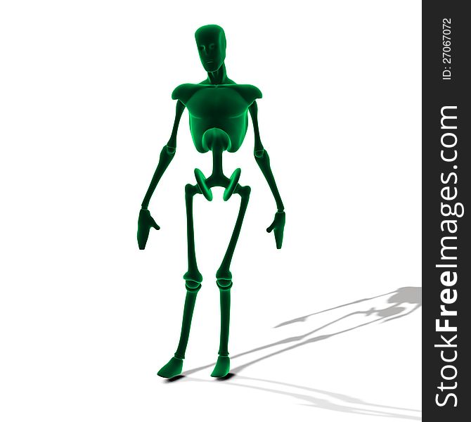 Abstract green cyborg, robot, futuristic cyber humanoid. Abstract green cyborg, robot, futuristic cyber humanoid.