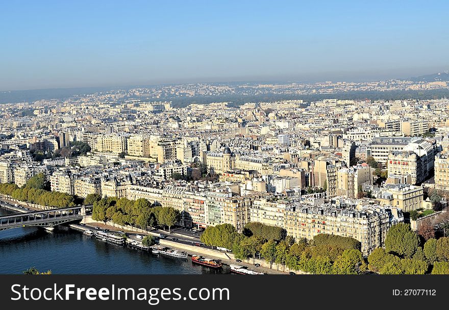 Skyline of Paris France in Europe