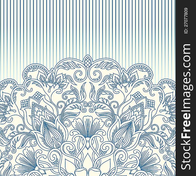 Vector illustration greeting card with floral pattern. Vector illustration greeting card with floral pattern.