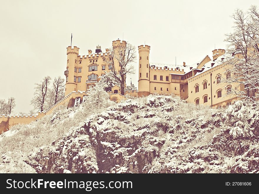 A view on the castle Hohenschwangau in Germany