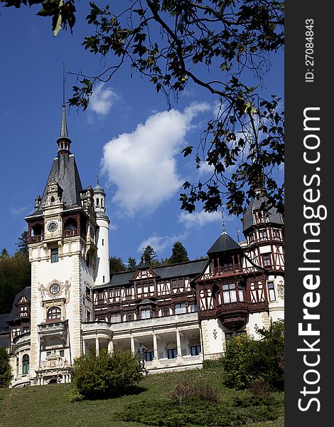 Exterior of palace from romania europe in fall season

peles castle is public domain. Exterior of palace from romania europe in fall season

peles castle is public domain